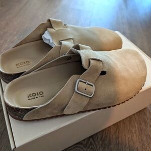 Koio Salerno suede clog